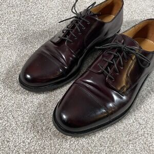 Cole Haan Men Burgundy Leather Cap Toe Oxford Lace Up Size 8.5 D Caldwell 08331